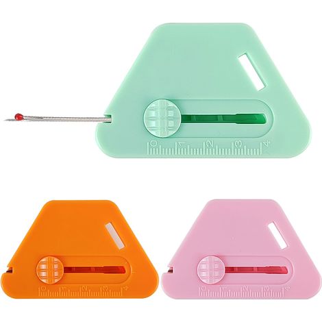 3 Pièces Guide Couture Aimanté pour Machine à Coudre, Rose + Vert + Orange, Plastique, Accessoire de Machine à Coudre, avec Échelle de Précision, pour Robes, Pantalons et Tissus (1/5)