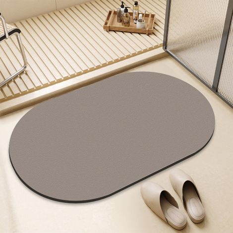 Tapis De Bain - Polyester - Dos En Caoutchouc Antidérapant - Séchage Rapide - Absorbant - Sans Poil - Pour Salle De Bain Sous Porte - 40 X 60 Cm - 1 Pièce (1/5)
