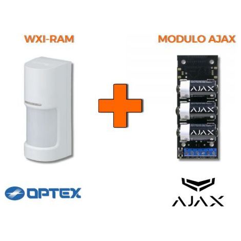 Ajax Optex sensore infrarosso esterno antimascheramento 180 gradi WXI-RAM + Modulo 38184 - 10306