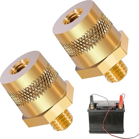Kit d'adaptateurs pour bornes de batterie QttvbTna, M8xM6, laiton, 2,8 cm (1/5)