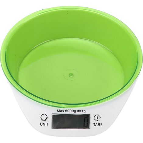 BILANCIA DIGITALE DA CUCINA CON CIOTOLA 5KG/1G BILANCIA ALIMENTI DISPLAY LCD (1/4)
