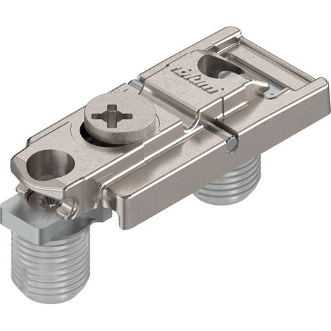 BLUM CLIP Exzenter Montageplatte gerade, Zink, Einpressen, Distanz 0 mm (1/5)