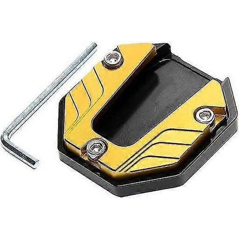 Motorrad-Seitenständerverlängerung, Fußstütze, Feststellbremsfuß, elektrische Motorrad-Feststellfußplatte – Gold