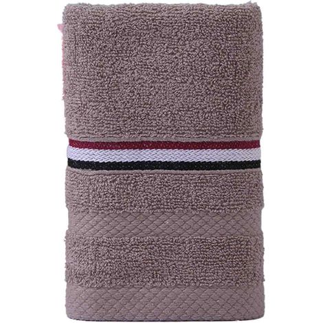 2 serviettes de toilette en coton, motif carreaux, 32 x 72 cm, douces et absorbantes, pour hôtel ou maison (1/5)