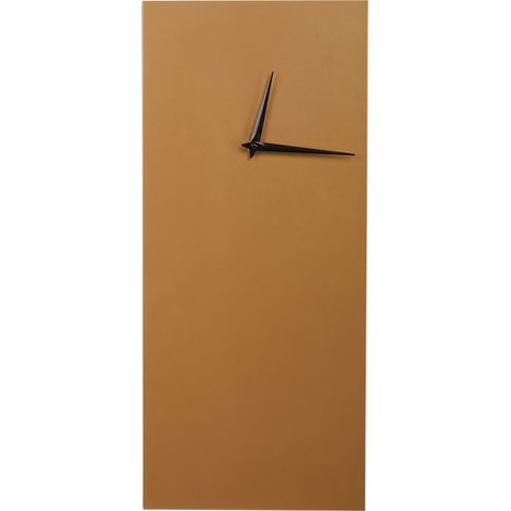 Reloj de pared minimalista con marco moderno y forma cuadrada 22 x 50 cm en color dorado Pombal