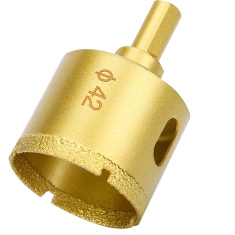 Foret brasé de 42 mm pour agrandir les trous dans le marbre (1/5)