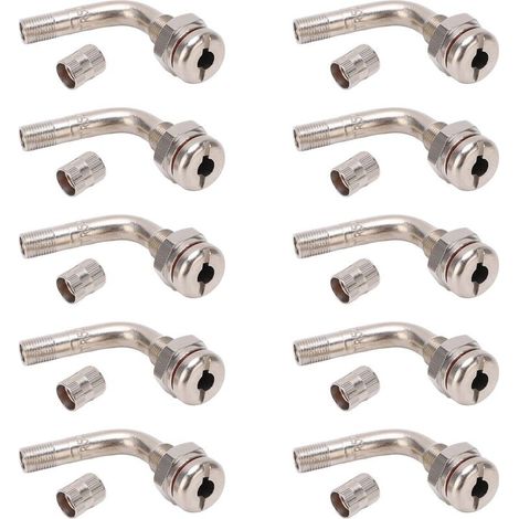 Rod of Valve of tire of truck TR543E folded to 75 degrees, adapter extension of tightening of 65mm for hole of Bus 9.7mm 10 pieces (1/5)