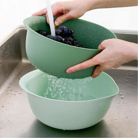 Passoire à riz et égouttoir de cuisine - Égouttez le riz, le quinoa et les petites céréales - Faites tremper, lavez et égouttez les (1/4)