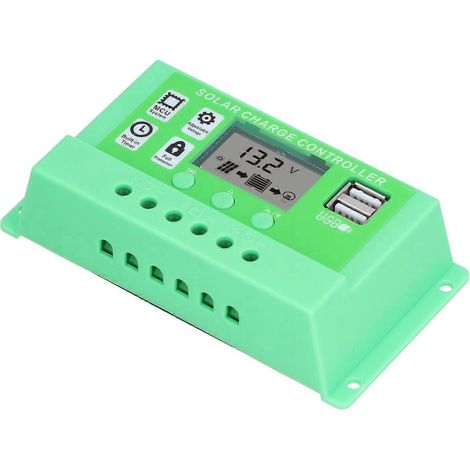 Solarladeregler mit verschiedenen Schutzfunktionen, PWM-Lademanagement, LCD-PWM-Solarregler f