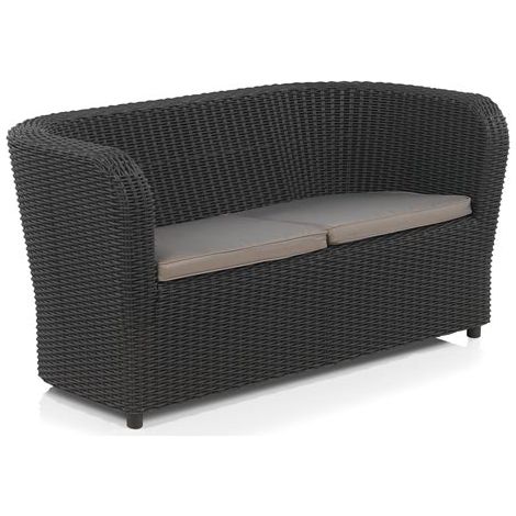 SHAF sofa nova antracita , Sofa nova antracitaMarca: ShafSofa dos plazas ratan resina nova antracitaEstructura de ratán redondo de resina color antracita, incluye cojin (1/5)