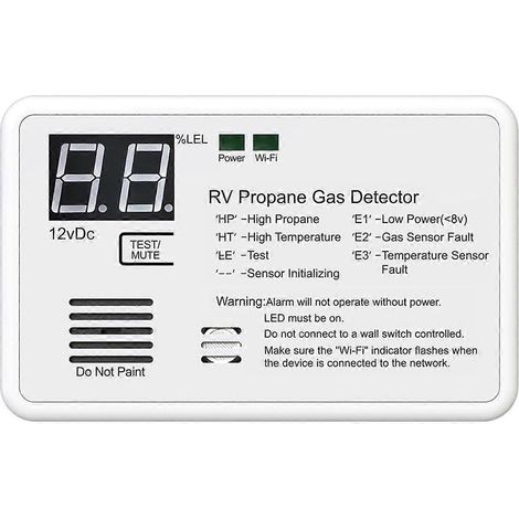 Détecteur de gaz propane, détecteur de gaz propane numérique pour camping-car, fonctionne sur une alimentation 12 V CC. (1/5)