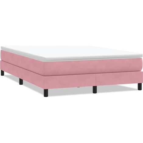 Maison Exclusive - Giroletto a Molle senza Materasso Rosa 160x210 cm in Velluto