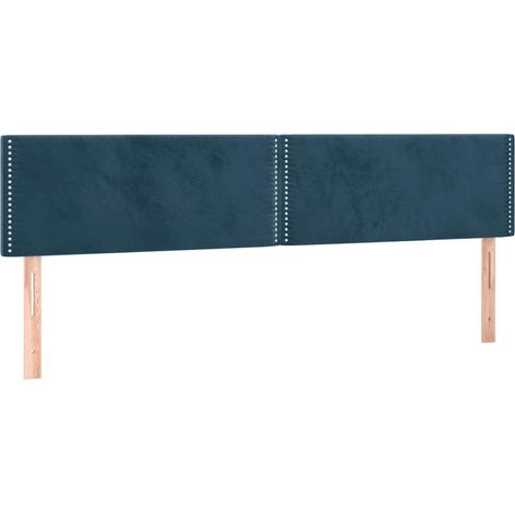 Maison Exclusive - Kopfteile Dunkelblau 200x5x78/88 cm Samt (1/5)