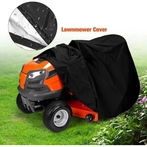 Housse de Tracteur de Jardin, Housse de Tondeuse Tissu Oxford Imperméable Anti-UV Anti-poussière pour Extérieur Jardin Pelouse avec Sac (183 x 137 x 117 cm)