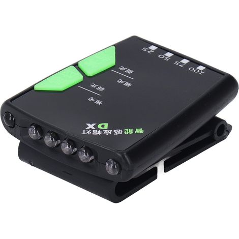 Intelligente LED-Induktions-Stirnlampe, USB-aufladbar, mit Batterieanzeige, für Outdoor-Angeln (schwarz). (1/5)