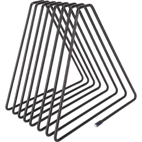 Étagères triangulaires rétractables en métal électroplaqué noir, espacement réglable 2,5 à 6,6 cm, pour livres, famille, bureau, dortoir (1/5)
