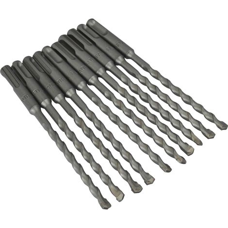 Faithfull SDS Plus Drill Bit 7mm Diameter, 160mm Overall Length, 100mm Working Length, Bulk Pack of 10 (1/5)