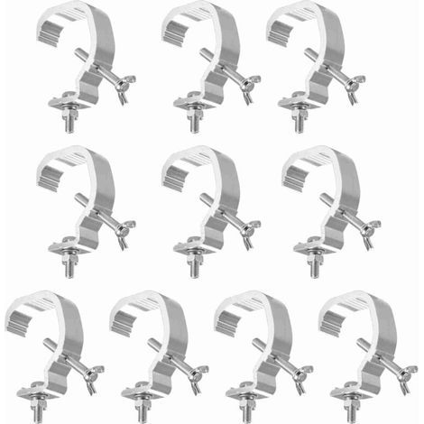 10 clips de fixation pour éclairage DJ à monter sur des structures  crochets de fixation en forme de C de 35 à 52 mm pour structures d'éclairage  clips de fixation semi-couplés pour projecteurs PAR. (1/5)