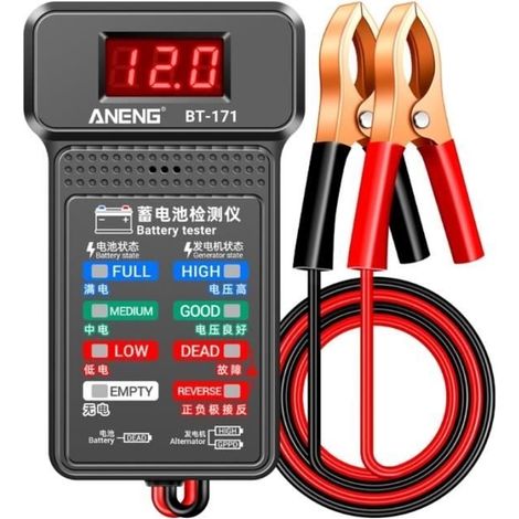 Testeur de batterie de voiture 12V 100 2000CCA, testeur de charge de batterie, système de démarrage et de cha (1/4)