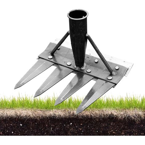 Carbon Steel Garden Râteau de désherbage, râteau de Jardin Heavy Duty, Retails de Mauvaises Herbes Outils de Jardinage, râteaux de Jardin en métal, râteau en Fer pour Le Jardinage et Les Mauvaises (1/5)