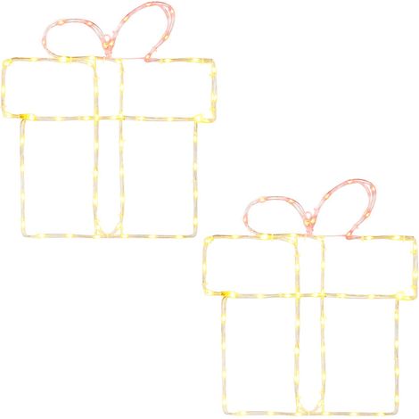 LED-Weihnachts-Fensterbilder LOVIISA 2 stk. 160 LEDs vidaXL (1/5)
