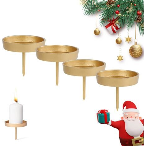 4 Pièces Chandelier Bougeoir Dorés, 8cm Chandelier de Mariage, Porte Bougie Decoration Noël, pour décor dîner aux chandelles, Saint Valentin, Anniversaire Décorations D'ornement de Chandelier (1/5)