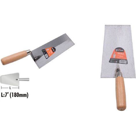 Trade Shop - STAHLKELLE SPACHTEL 180 MM 7" TRAPEZHOLZGRIFFHARDWARE 90485 - (1/2)