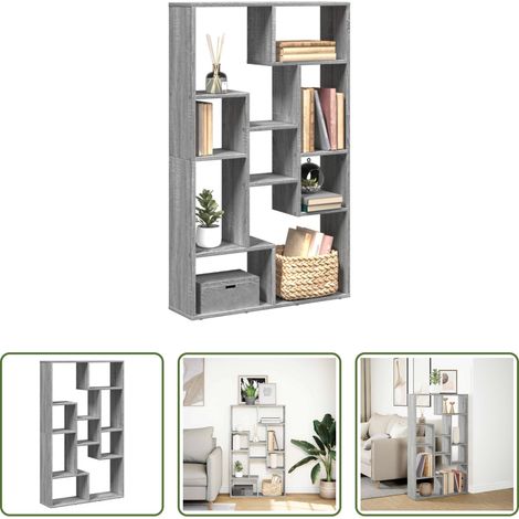 Holzregal - Bücherregal Grau Sonoma 72x20x120,5 cm Holzwerkstoff (1/5)