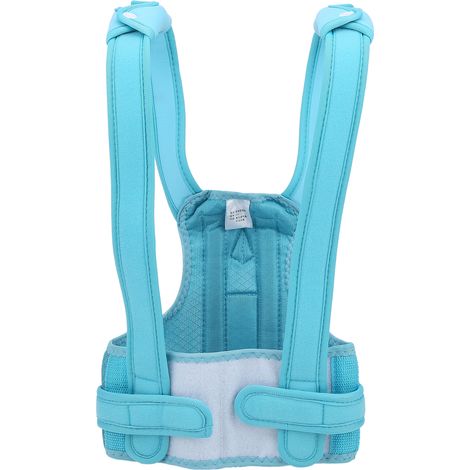 Correcteur de posture pour enfants - Ceinture lombaire respirante et support d'épaules - Bleu Taille M (1/5)