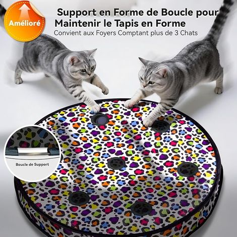 Cat Toy, Automatic Ball Rolling in Bag with Fixed Spool, Movement Function, Holes Mouse Catcher Mat (1/4)