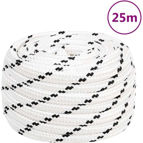 vidaXL Cuerda de trabajo poliéster blanco 20 mm 25 m (1/5)