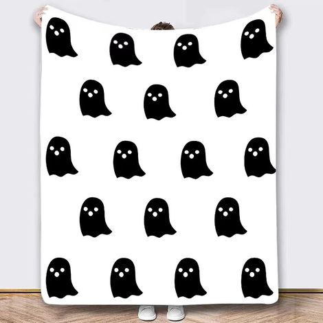 Couverture d'Halloween 75 cm x 100 cm, idéale pour les lits de fête - 48 (1/4)