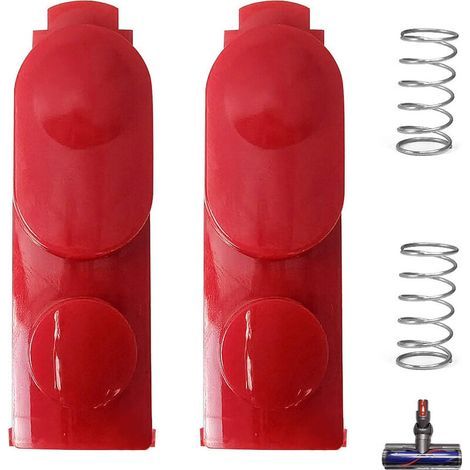 Lot de 2 pièces de rechange pour aspirateur Dyson V7 V8 V10 V11 V15 - Boutons de verrouillage à clip avec ressort à entraînement électrique - (1/5)