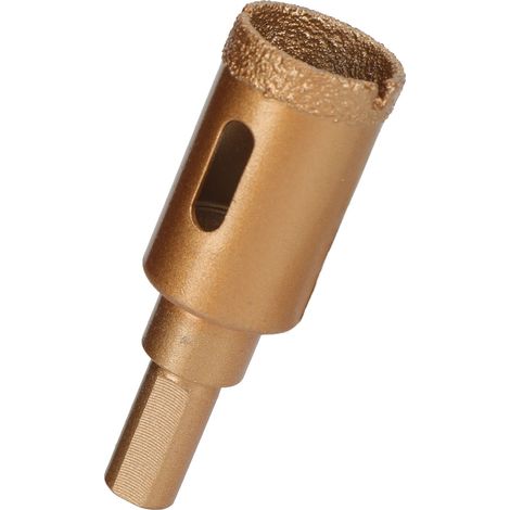 Forets diamantés brasés pour scie cloche, verre, granit, marbre et carrelage céramique, 22 mm (1/5)