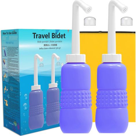 Bidet portable 450ml – Lot 2 – Voyage/Camping – Hygiène personnelle – Bouteille vide (1/5)