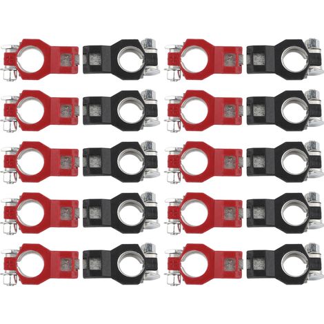10 Paar Batteriekabel-Anschlussklemmen, Plus- und Minuspol, passend für Nissan (1/5)