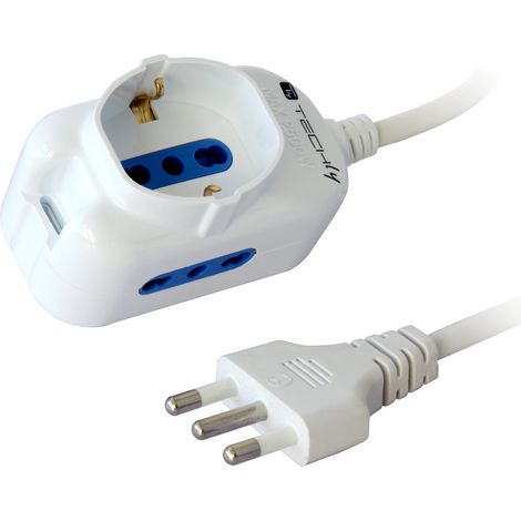 TECHLY Multipresa 2 italiane / 1 schuko (1/5)