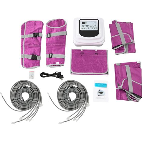 Machine de pressothérapie, drainage lymphatique, sangles réglables, VIOLET (1/2)