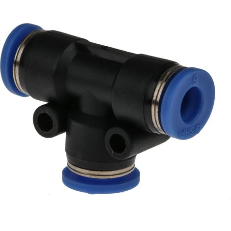 Adaptateur tube à tube en T RS PRO vers Enfichable 6 mm Enfichable 6 mm ( Prix pour Paquet de 10 )
