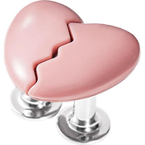 Bouton De Chasse D Eau - Forme Coeur - 48 X 33 98 Mm - En Pet - Pour Cuvette De Toilette - 1 Piece (1/5)