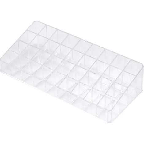 Boîte de rangement pour rouges à lèvres, gain de place, transparente, 12/18/36 compartiments, pour femmes, maquillage, porte-gloss, pour un usage quotidien (1/5)