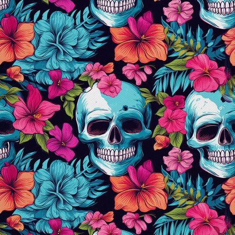 Tela Oxford decorativa para exteriores - Motivo de calavera I DX4072 (1/5)