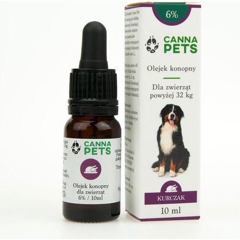 Olio di canapa 6% per animali, pollo 10 ml