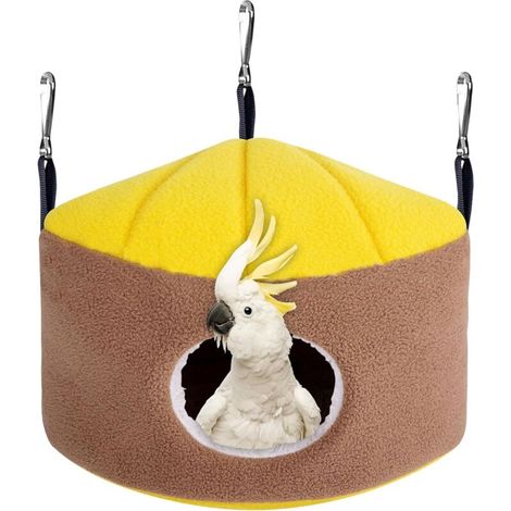 Winter Thermal Suspendu Triangular Bird Bed Washable Bird Perkeet Toys for Budgerigar, Conure, Copucinel, Mynah, Birds Love, Finches