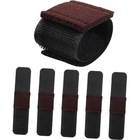 6 patins pour meubles, feutre, noir, pour protection du sol (1/5)