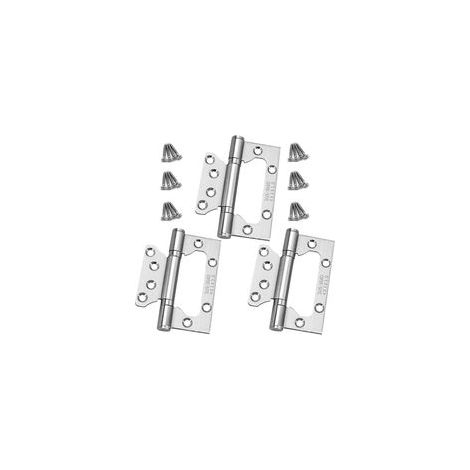 3 pièces charnière de porte robuste 100mm 36mm charnière en acier inoxydable charnière de porte à roulement à billes charnière de porte extérieure pour porte de maison, chambre à coucher (1/4)
