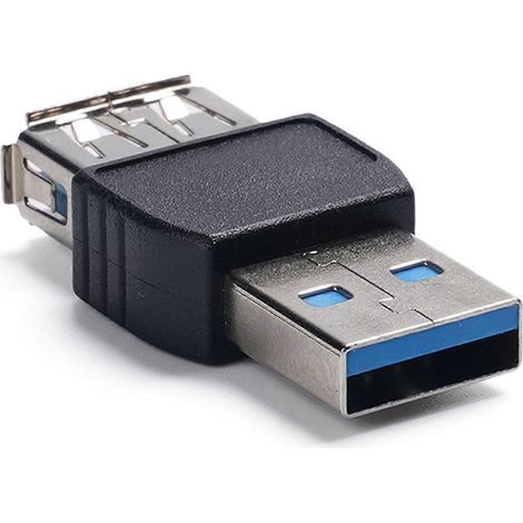 Adaptateur USB vers USB 3.0, adaptateur USB 3.0 femelle vers mâle, convertisseur de charge USB 3.0, transfert de données 5 Gbit/s (pour ordinateurs portables) (1/5)