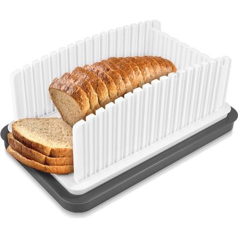 Affettatrice per pane regolabile, perfetta per il pane fatto in casa: comoda e pieghevole. (1/3)