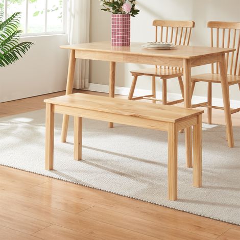 Panca da Tavolo Pranzo Trerunulu in Legno di Pino 100 x 35 x 45 cm - Naturale [en.casa] (1/5)
