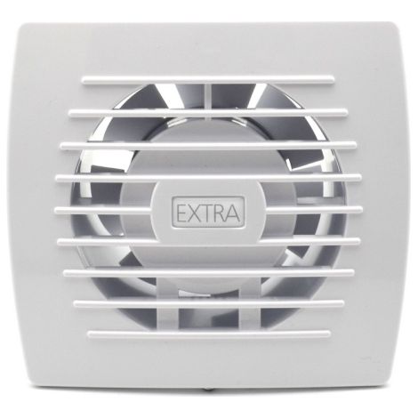 Extracteur d'air e'lectrique Vecamco en ABS 120 mm adapte' pour salle de bain cuisine mur et plafond commande' par interrupteur d'e'clairage Bianco 12 cm